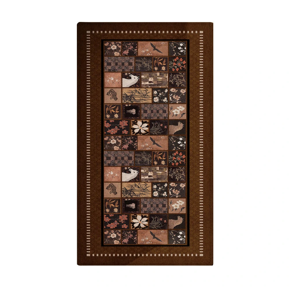 LIVARA 160/300cm Floor Rugs Theme Quiet Bamboo Anti Slip Easy Clean High Density Short Pile Fabric Stain Resistant Low Maintenance