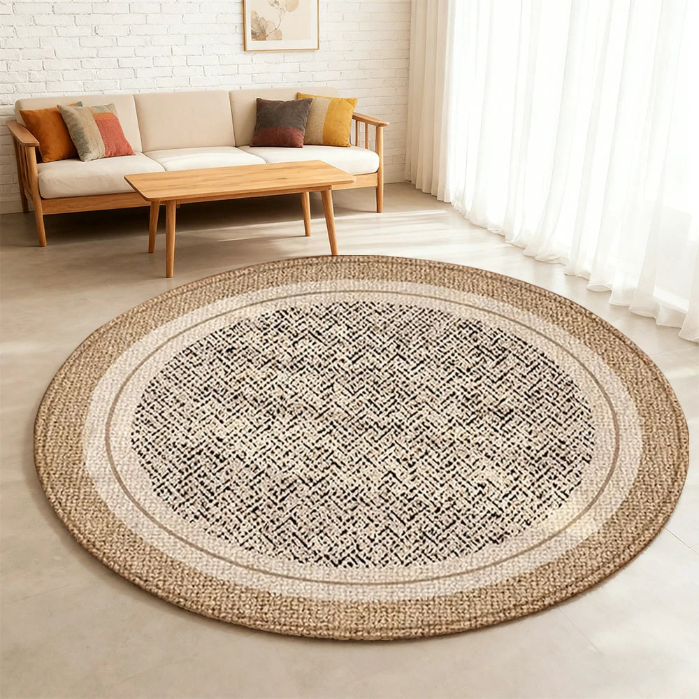 LIVARA 160/200cm Floor Rugs Theme Mist Silence Soft Touch Anti Slip Belgian Velvet Loop Pile Fade Resistant Durable Edge Binding