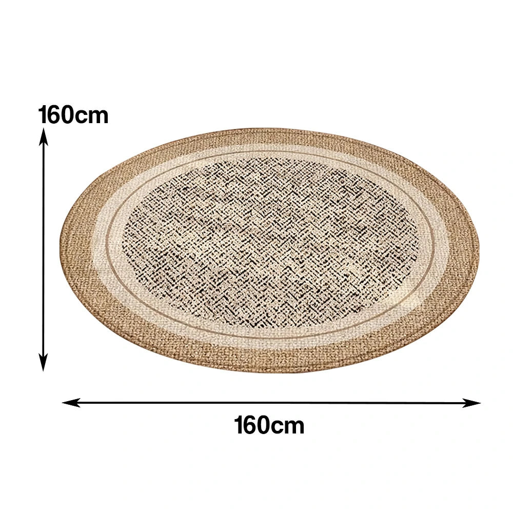 LIVARA 160/200cm Floor Rugs Theme Mist Silence Soft Touch Anti Slip Belgian Velvet Loop Pile Fade Resistant Durable Edge Binding