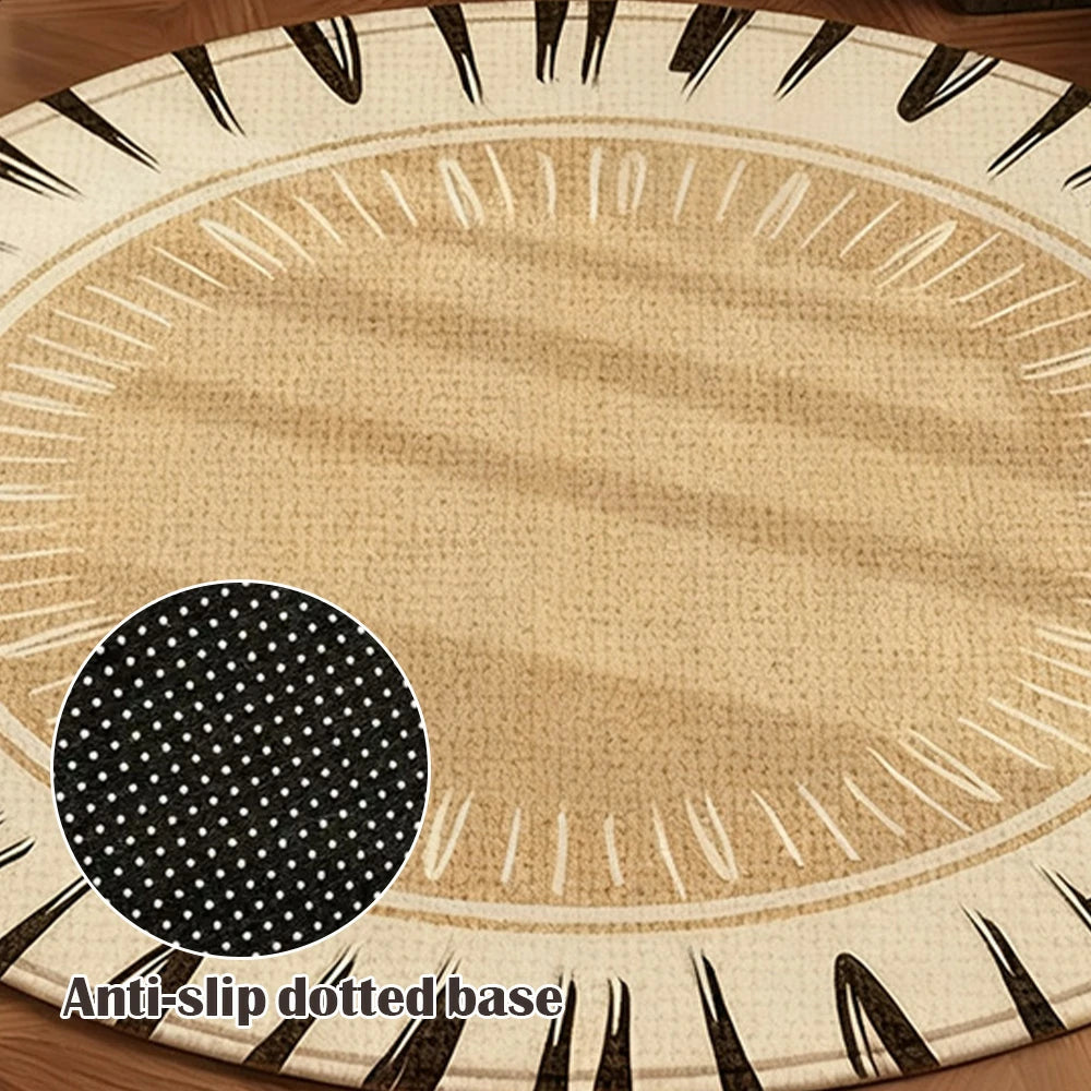 LIVARA 160/200cm Floor Rugs Theme Flowing Time Soft Touch Anti Slip Belgian Velvet Loop Pile Fade Resistant Durable Edge Binding