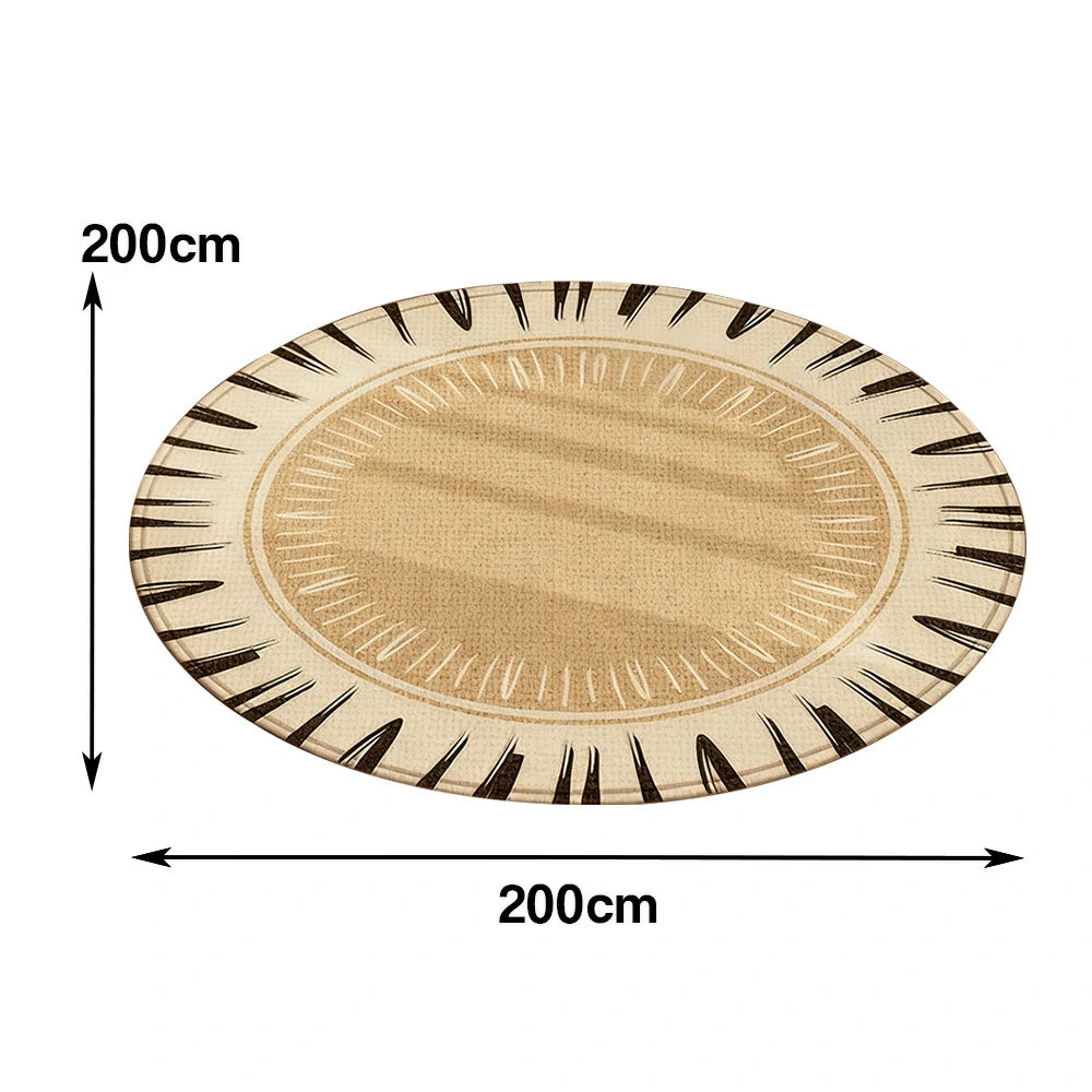 LIVARA 160/200cm Floor Rugs Theme Flowing Time Soft Touch Anti Slip Belgian Velvet Loop Pile Fade Resistant Durable Edge Binding