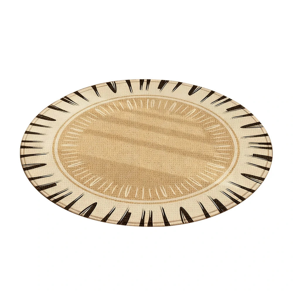 LIVARA 160/200cm Floor Rugs Theme Flowing Time Soft Touch Anti Slip Belgian Velvet Loop Pile Fade Resistant Durable Edge Binding