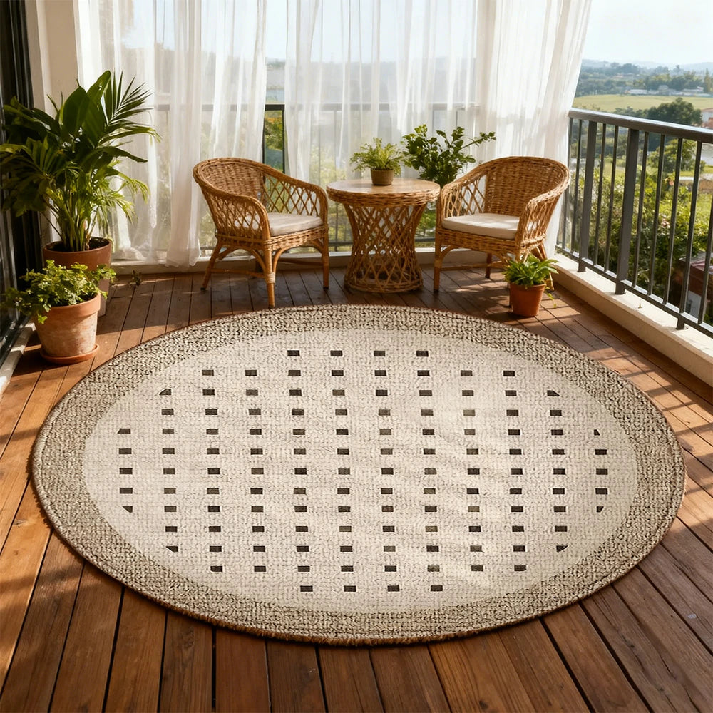 LIVARA 160/200cm Floor Rugs Theme Spiced Sand Soft Touch Anti Slip Belgian Velvet Loop Pile Fade Resistant Durable Edge Binding