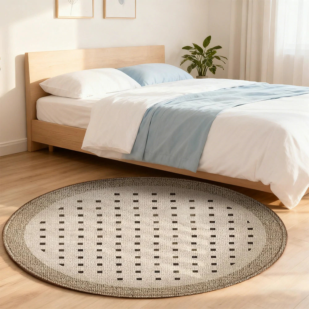 LIVARA 160/200cm Floor Rugs Theme Spiced Sand Soft Touch Anti Slip Belgian Velvet Loop Pile Fade Resistant Durable Edge Binding