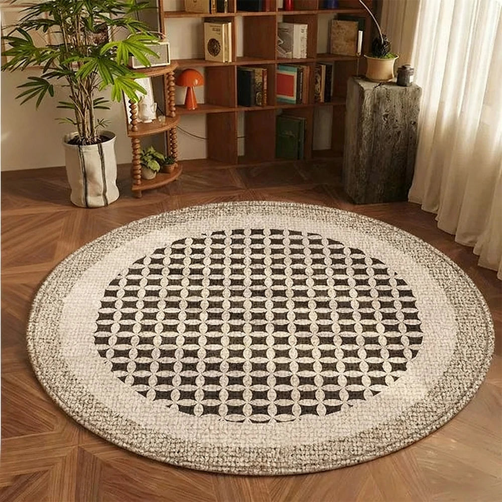 LIVARA 160/200cm Floor Rugs Theme Pastoral Soft Touch Anti Slip Belgian Velvet Loop Pile Fade Resistant Durable Edge Binding