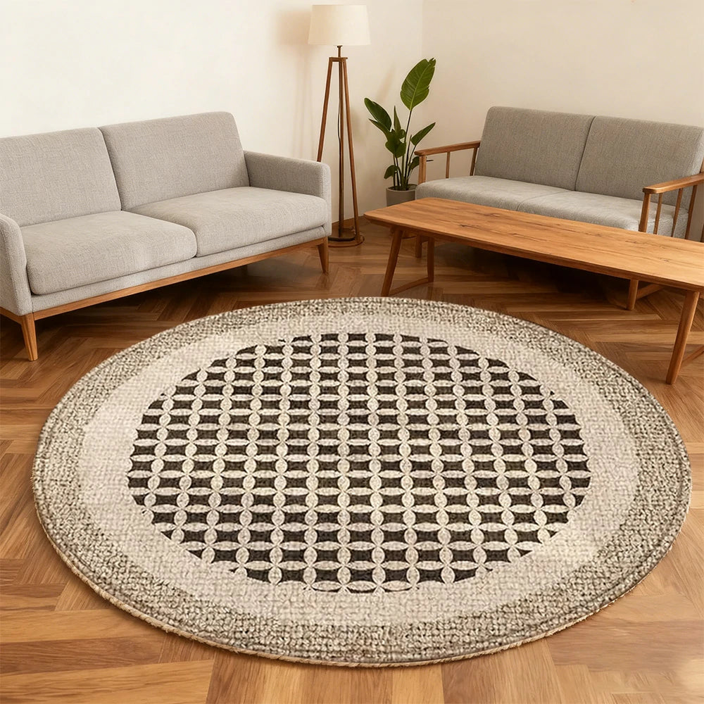 LIVARA 160/200cm Floor Rugs Theme Pastoral Soft Touch Anti Slip Belgian Velvet Loop Pile Fade Resistant Durable Edge Binding