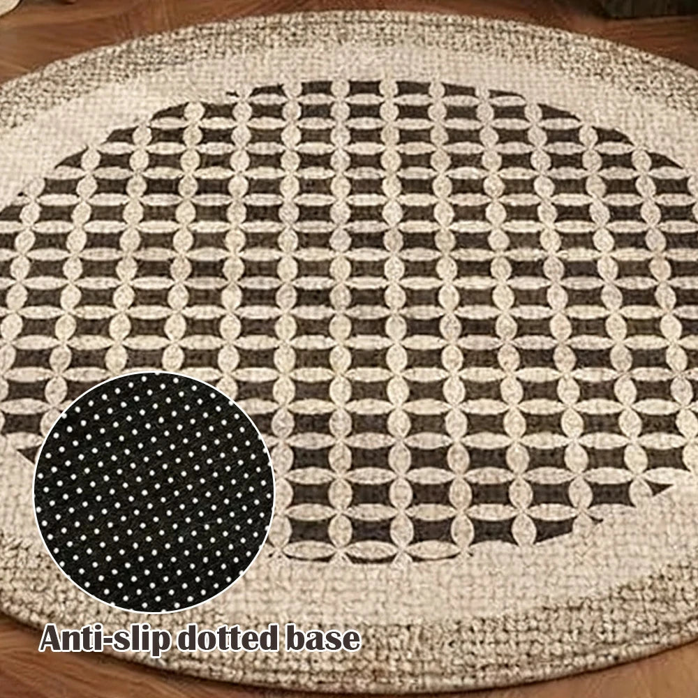 LIVARA 160/200cm Floor Rugs Theme Pastoral Soft Touch Anti Slip Belgian Velvet Loop Pile Fade Resistant Durable Edge Binding