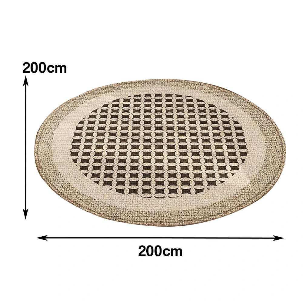 LIVARA 160/200cm Floor Rugs Theme Pastoral Soft Touch Anti Slip Belgian Velvet Loop Pile Fade Resistant Durable Edge Binding