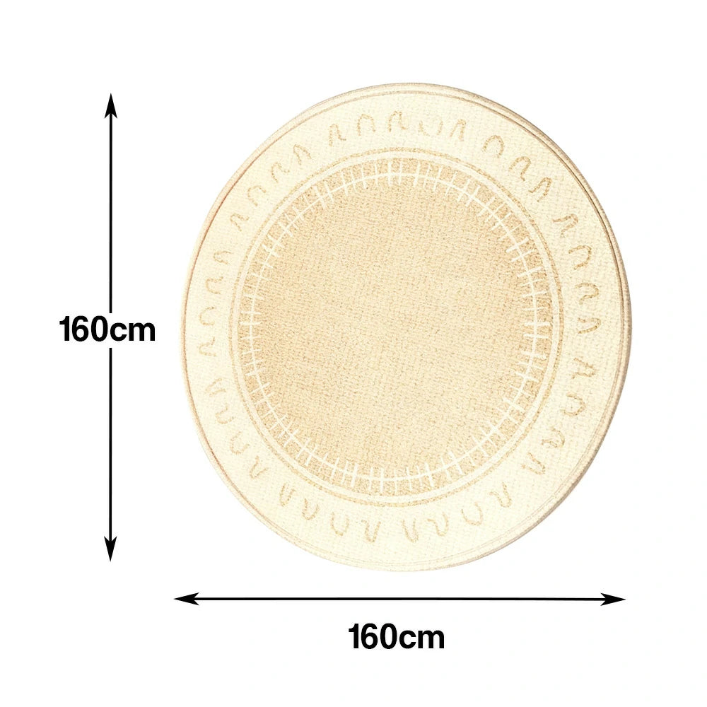 LIVARA 160/200cm Floor Rugs Theme Musical Scale Soft Touch Anti Slip Belgian Velvet Loop Pile Fade Resistant Durable Edge Binding