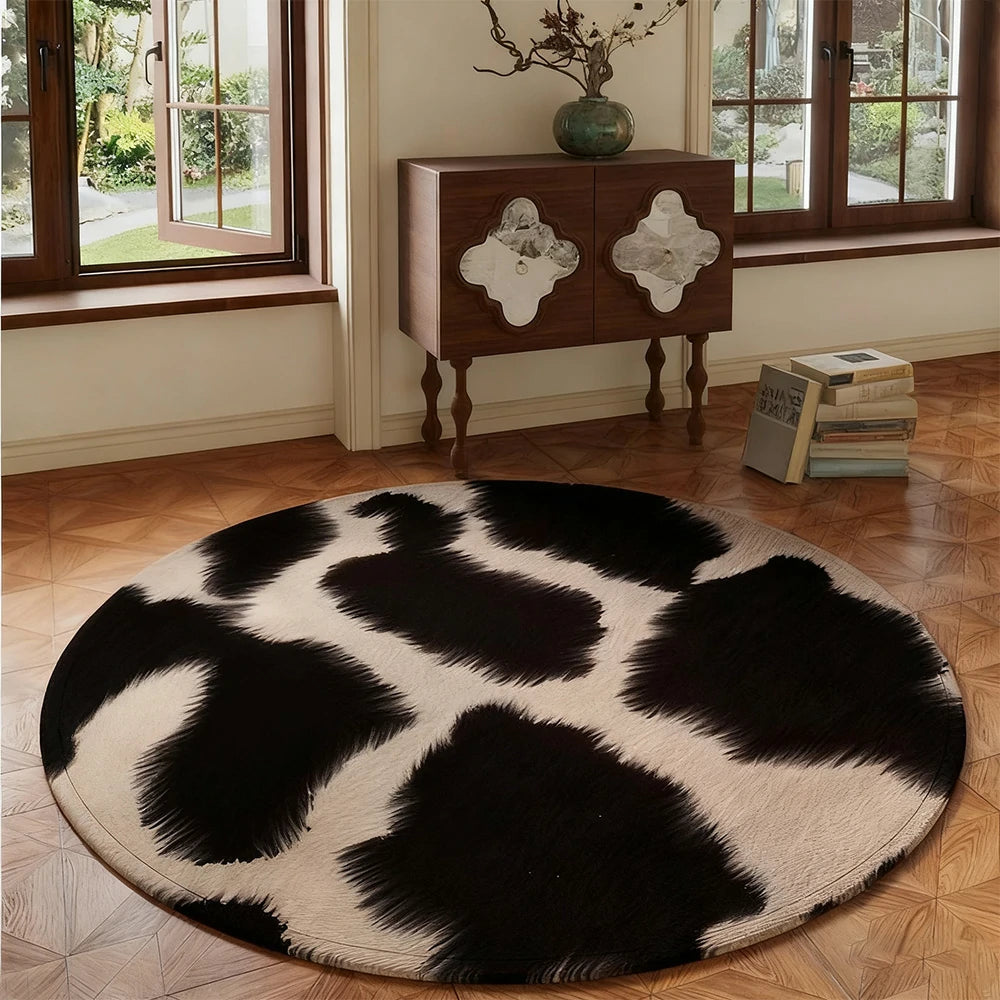 LIVARA 160/200cm Floor Rugs Theme Geometric Ink Blot Soft Touch Anti Slip Belgian Velvet Loop Pile Fade Resistant Durable Edge Binding