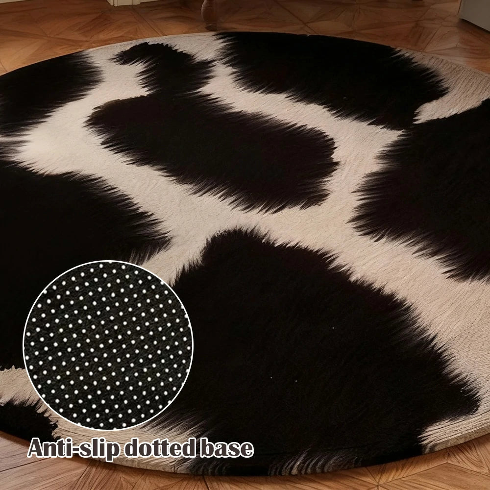 LIVARA 160/200cm Floor Rugs Theme Geometric Ink Blot Soft Touch Anti Slip Belgian Velvet Loop Pile Fade Resistant Durable Edge Binding