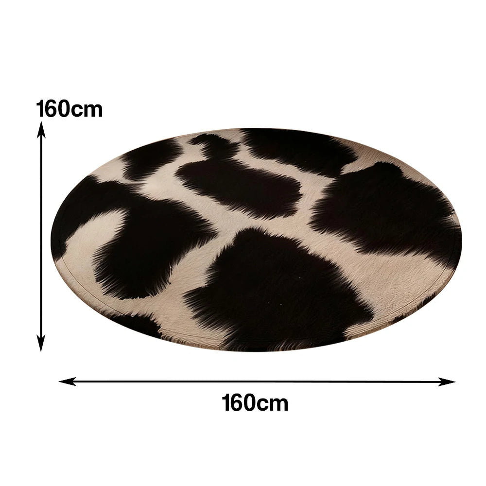 LIVARA 160/200cm Floor Rugs Theme Geometric Ink Blot Soft Touch Anti Slip Belgian Velvet Loop Pile Fade Resistant Durable Edge Binding