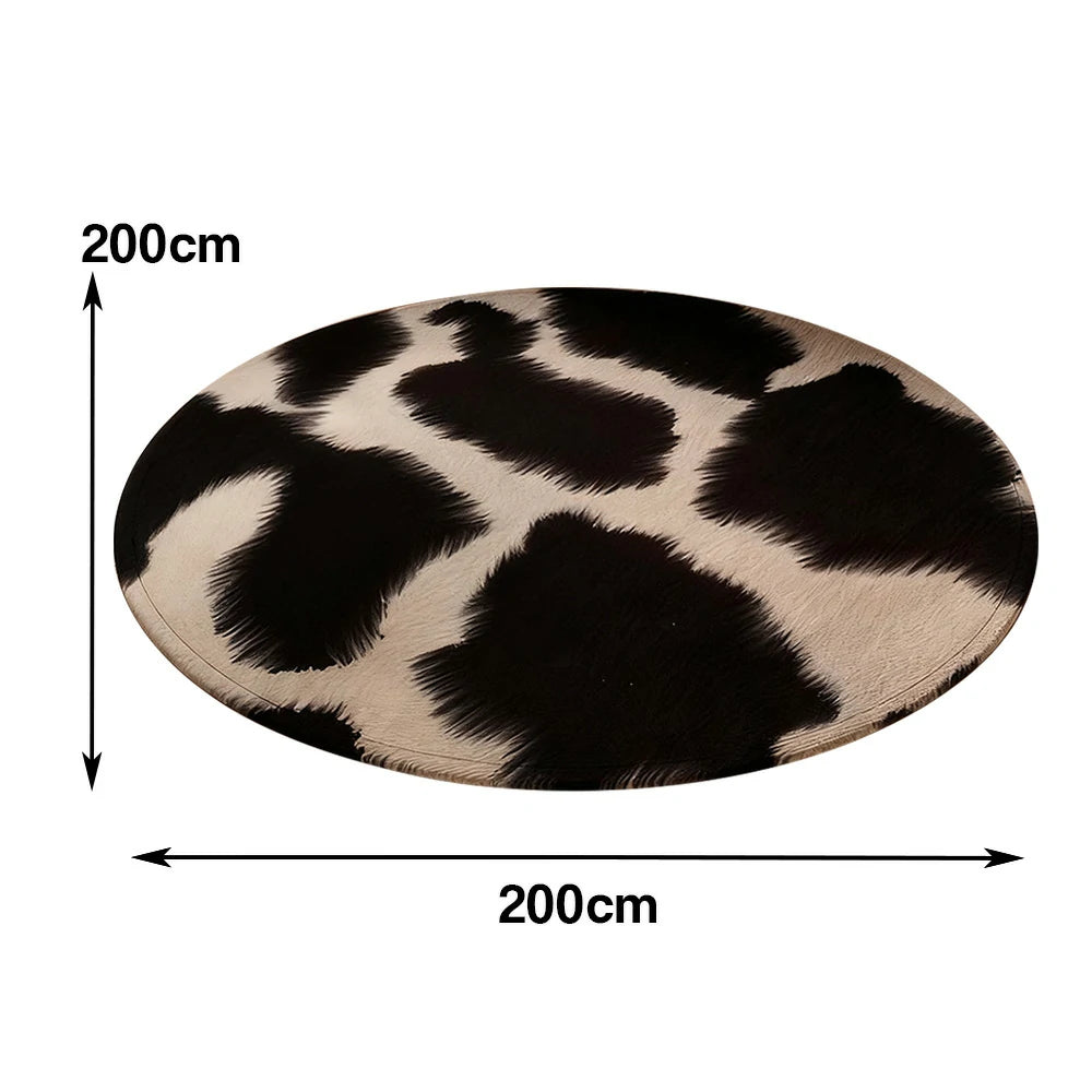 LIVARA 160/200cm Floor Rugs Theme Geometric Ink Blot Soft Touch Anti Slip Belgian Velvet Loop Pile Fade Resistant Durable Edge Binding