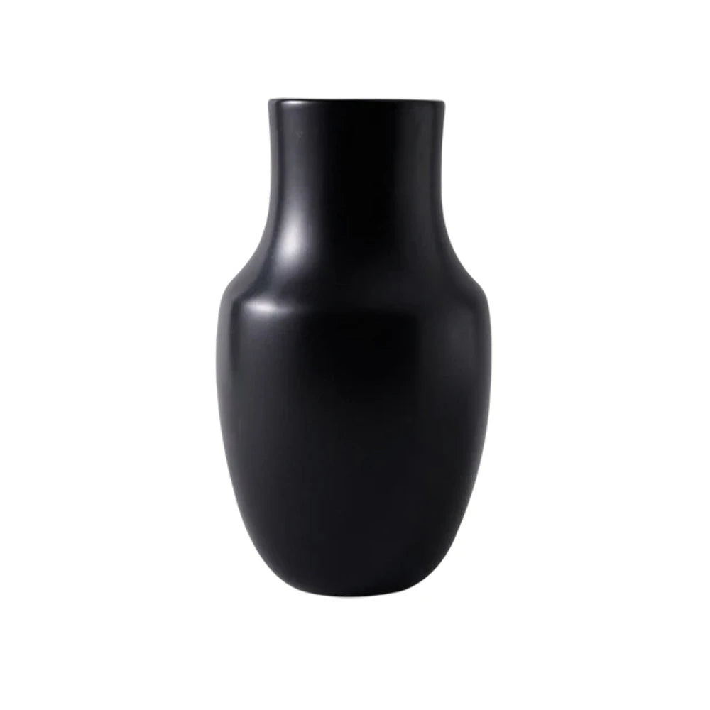 LIVARA Ceramic Vase Ornament Wabi-Sabi Black Artistic Display Matte Ceramic Handcrafted Stone-Texture Design