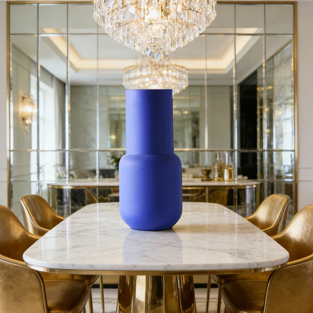 LIVARA Ceramic Vase Ornament Contemporary Minimal Aesthetic Decorative Display Matte Ceramic Handcrafted Textured Finish