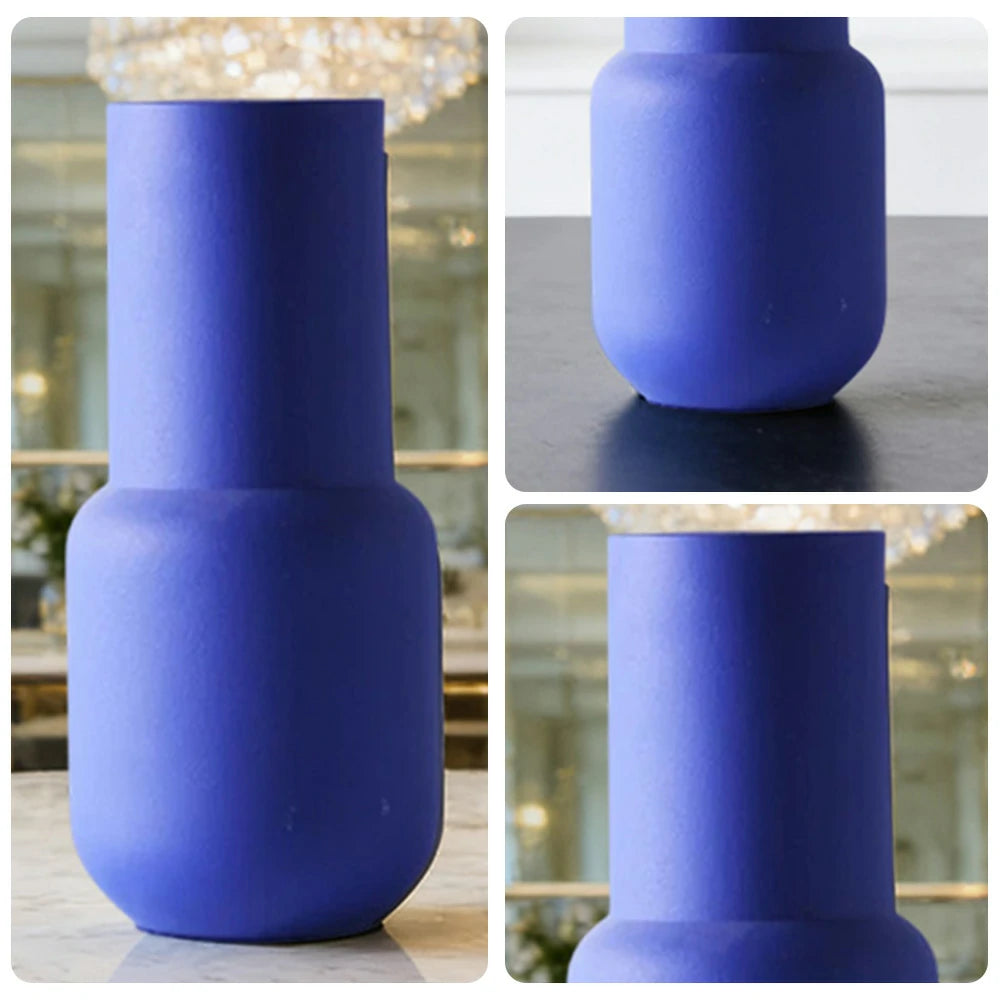 LIVARA Ceramic Vase Ornament Contemporary Minimal Aesthetic Decorative Display Matte Ceramic Handcrafted Textured Finish