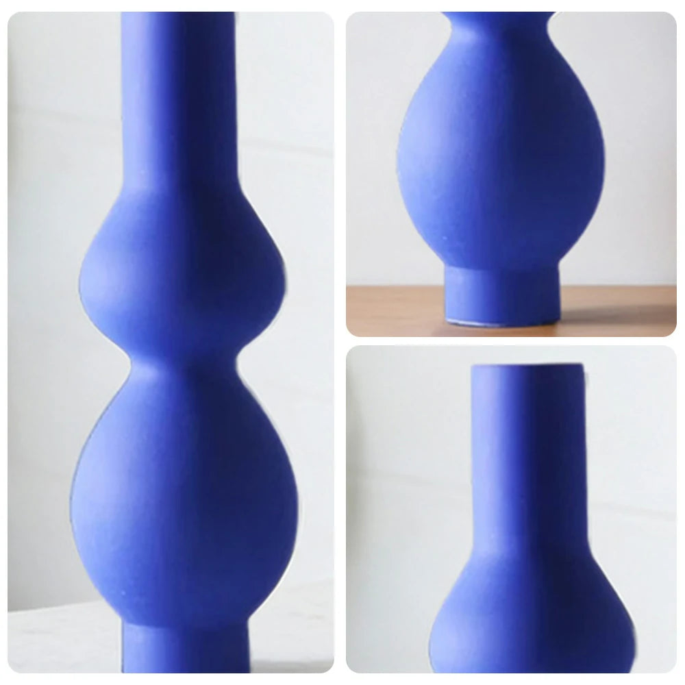 LIVARA Ceramic Vase Ornament Modern Minimal Design Artistic Home Display Matte Ceramic Handcrafted Stone-Texture Finish