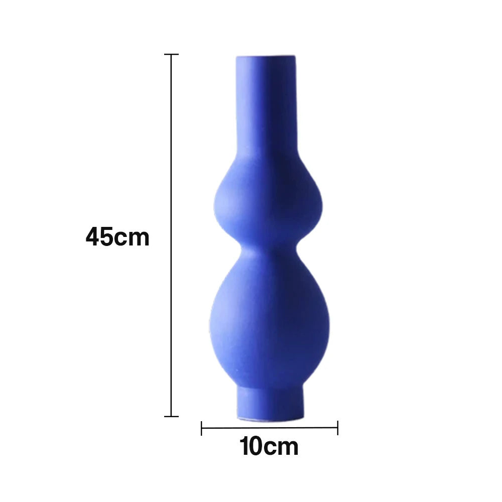 LIVARA Ceramic Vase Ornament Modern Minimal Design Artistic Home Display Matte Ceramic Handcrafted Stone-Texture Finish