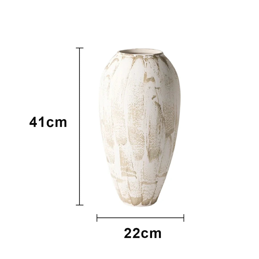 LIVARA Ceramic Vase Ornament Wabi-Sabi Style Artistic Home Decor Matte Ceramic Handcrafted Stone-Texture Finish