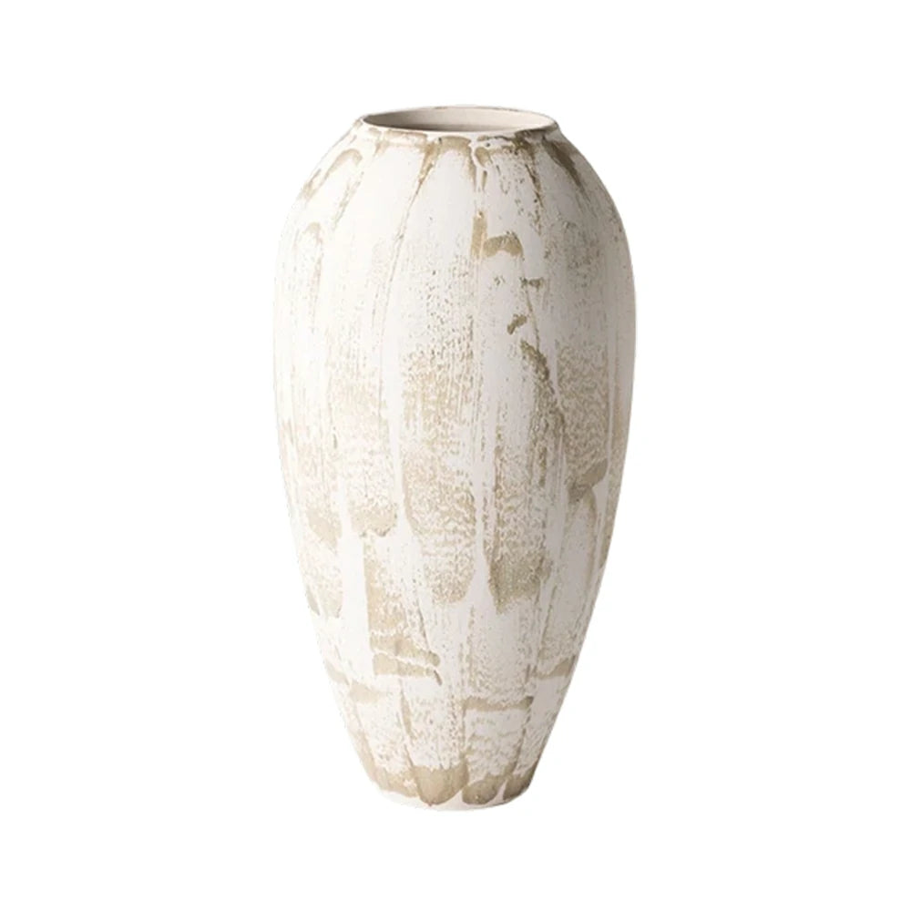 LIVARA Ceramic Vase Ornament Wabi-Sabi Style Artistic Home Decor Matte Ceramic Handcrafted Stone-Texture Finish