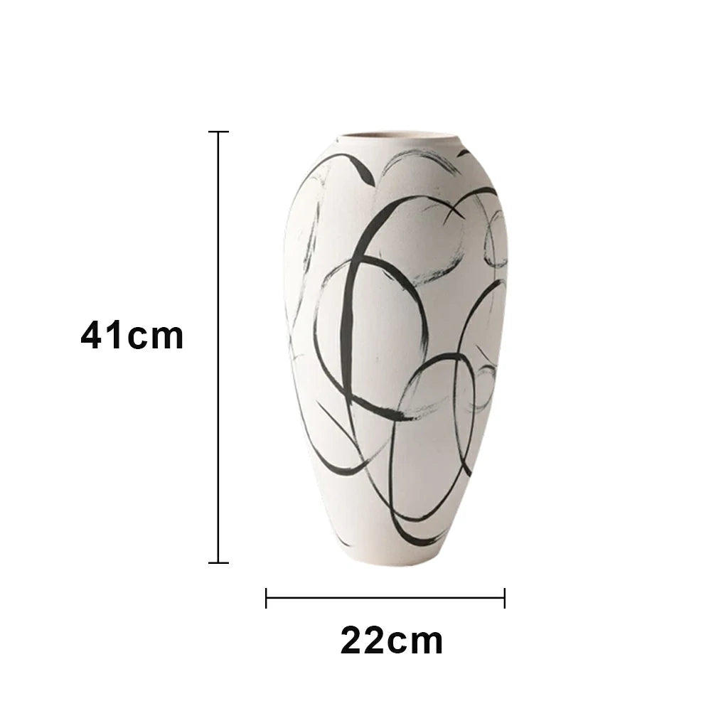 LIVARA Ceramic Vase Ornament Wabi-Sabi Aesthetic Decorative Display Matte Ceramic Handcrafted Textured Finish