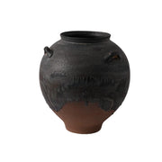 LIVARA Ceramic Vase Ornament Japanese Retro Black Tone Decorative Display Matte Ceramic Handcrafted Textured Finish