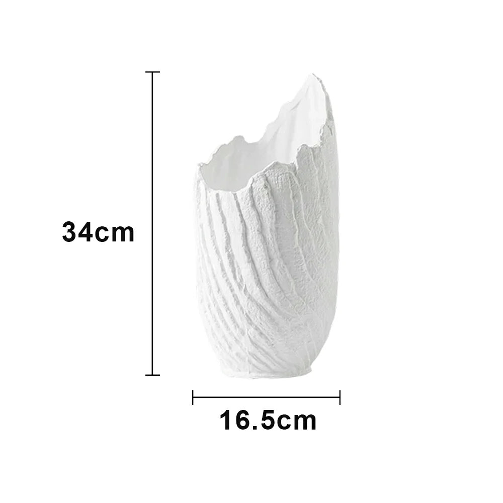 LIVARA Ceramic Vase Ornament Modern Minimalist Artistic Home Decor Matte Ceramic Handcrafted Stone-Texture Finish