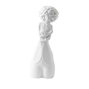LIVARA Ceramic Vase Ornament White Figurative Sculpture Aesthetic Decorative Display Matte Ceramic Handcrafted Textured Finish