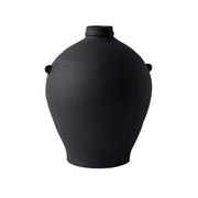 LIVARA Ceramic Vase Ornament Black Vintage Artistic Home Decor Matte Ceramic Handcrafted Stone-Texture Finish