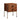 LIVARA 1133 Bedside Cabinet, Open Tabletop, Solid Ash Wood Grain, Spherical Handles, Tall Stainless Steel Legs, 17cm Bottom Clearance - Wood