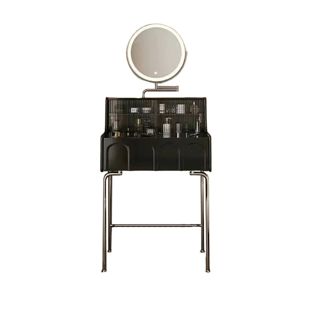 LIVARA 1139 80cm Vanity Cabinet – Premium Solid Ash Wood Grain, Stainless Steel Legs, Smooth Drawer Runners, Functional & Modern Design - Black