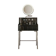 LIVARA 1139 80cm Vanity Cabinet – Premium Solid Ash Wood Grain, Stainless Steel Legs, Smooth Drawer Runners, Functional & Modern Design - Black