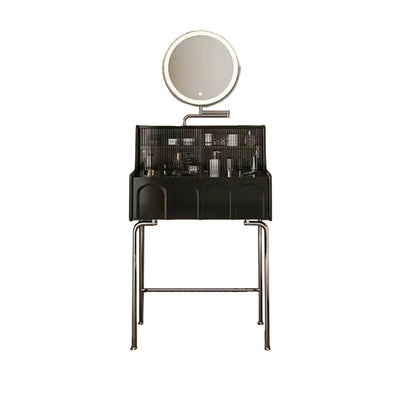 LIVARA 1139 80cm Vanity Cabinet – Premium Solid Ash Wood Grain, Stainless Steel Legs, Smooth Drawer Runners, Functional & Modern Design - Black