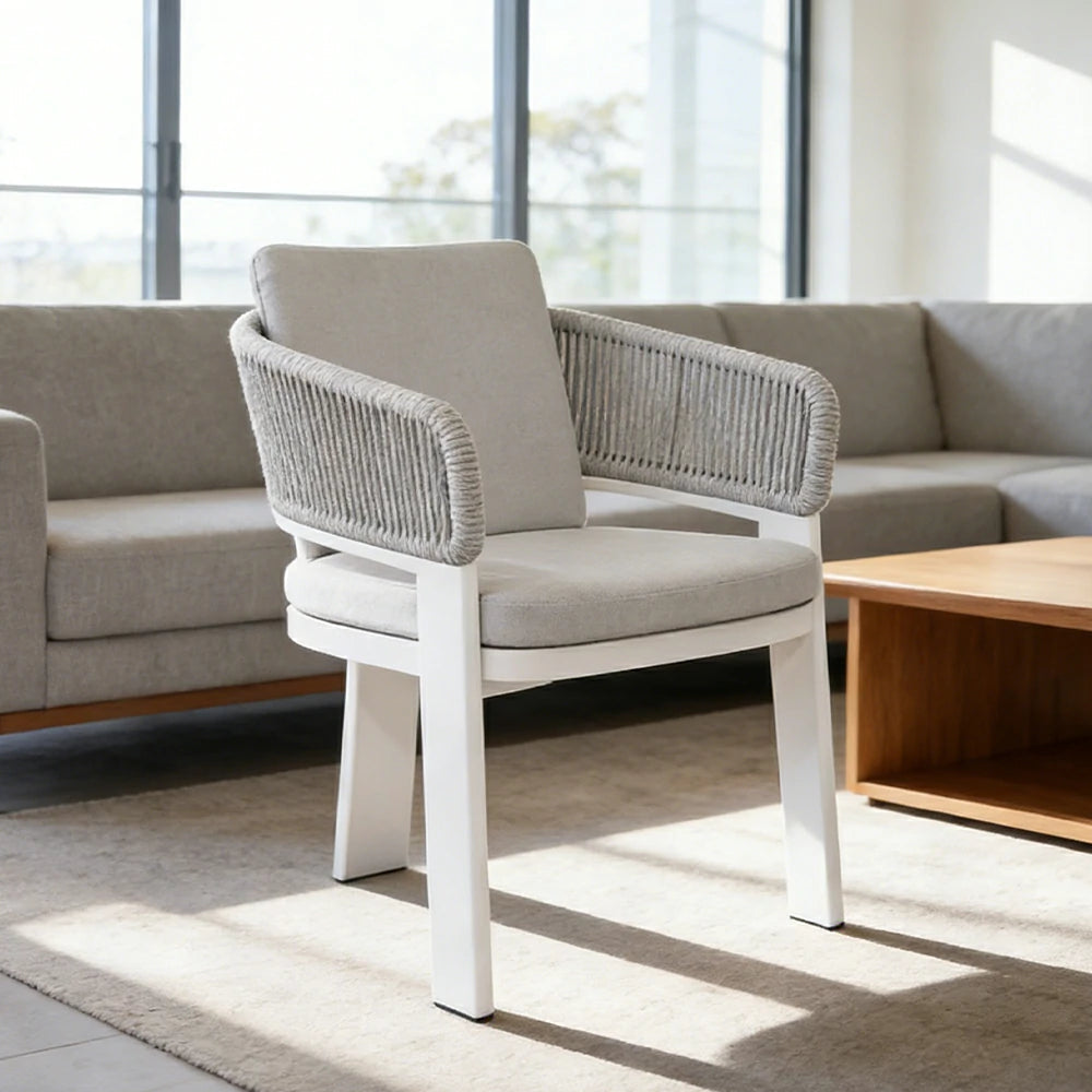 LIVARA Lounge Chair Quick-Dry Comfort Aluminium Frame Rust-Resistant Powder Coated with Mould-Resistant Fabric - Grey