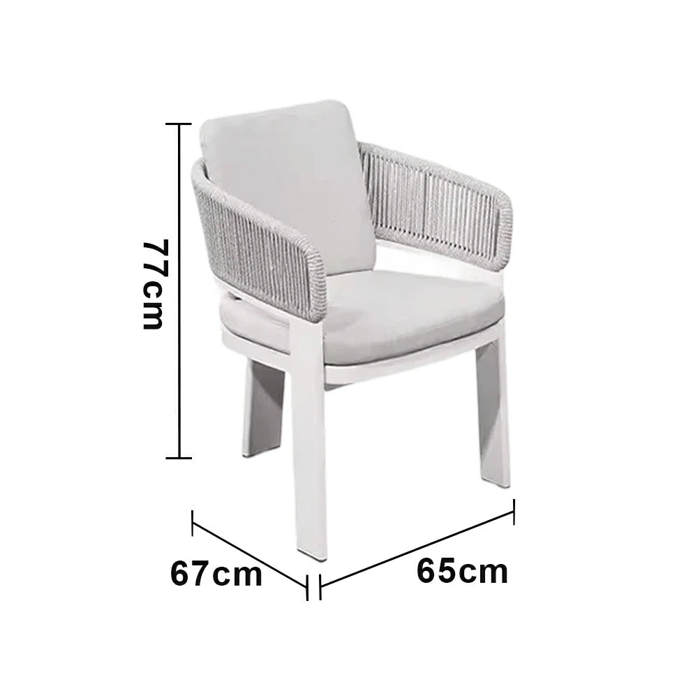 LIVARA Lounge Chair Quick-Dry Comfort Aluminium Frame Rust-Resistant Powder Coated with Mould-Resistant Fabric - Grey
