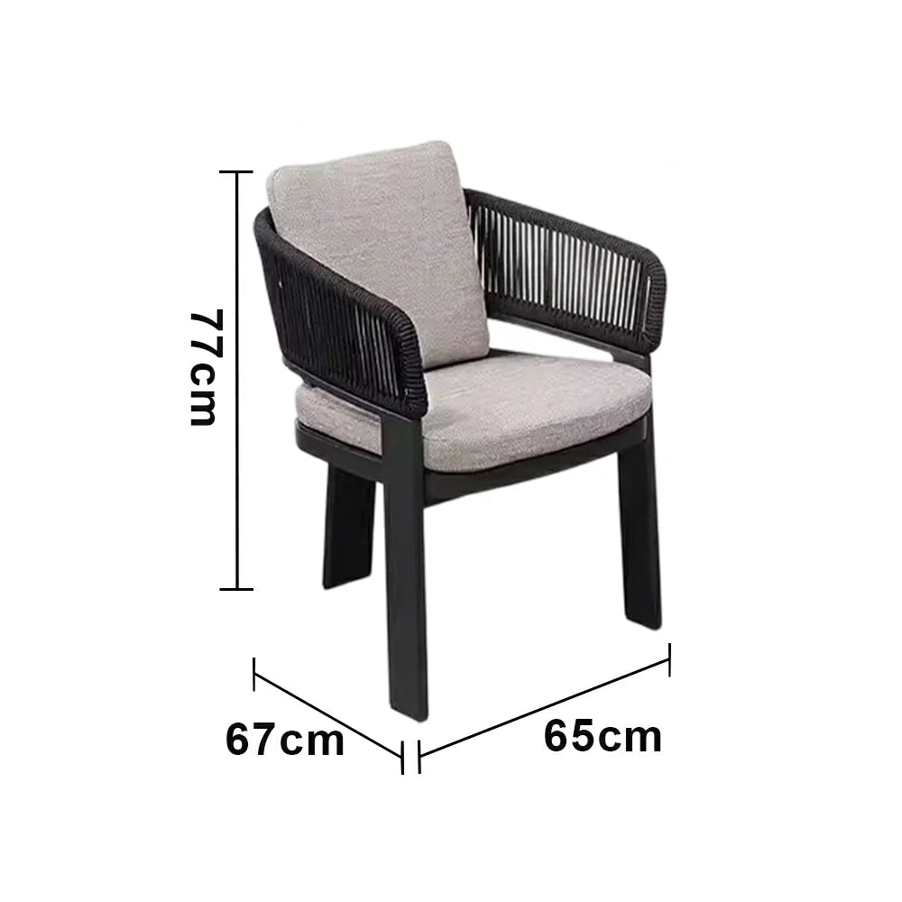 LIVARA Lounge Chair Quick-Dry Comfort Aluminium Frame Rust-Resistant Powder Coated with Mould-Resistant Fabric - Black
