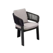 LIVARA Lounge Chair Quick-Dry Comfort Aluminium Frame Rust-Resistant Powder Coated with Mould-Resistant Fabric - Black
