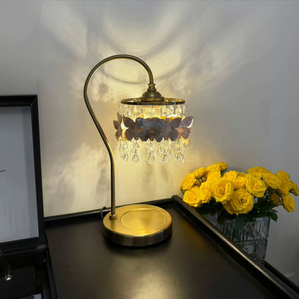 LIVARA Table Lamp, Adjustable Brightness & Color Temperature, Durable Shell Pendant, Soft Glow, Ideal for Study & Bedroom - Gold