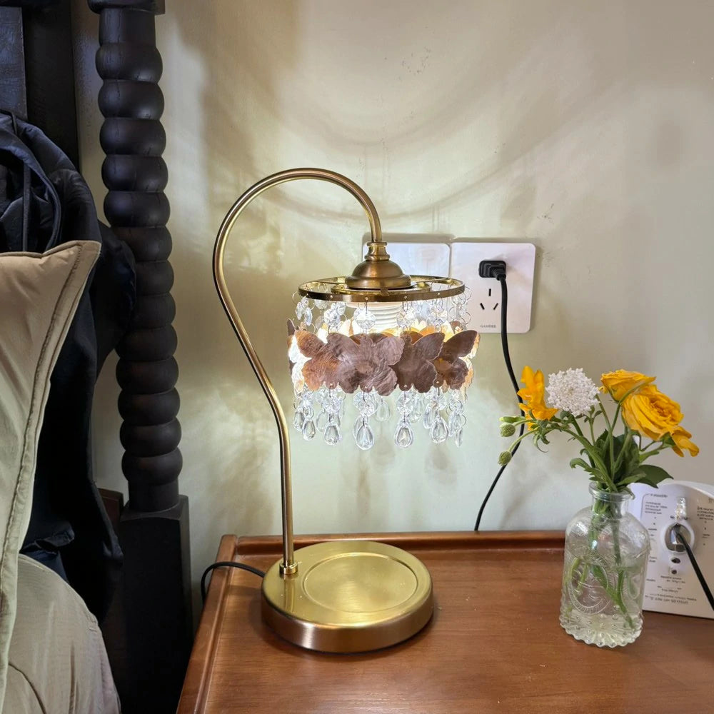 LIVARA Table Lamp, Adjustable Brightness & Color Temperature, Durable Shell Pendant, Soft Glow, Ideal for Study & Bedroom - Gold