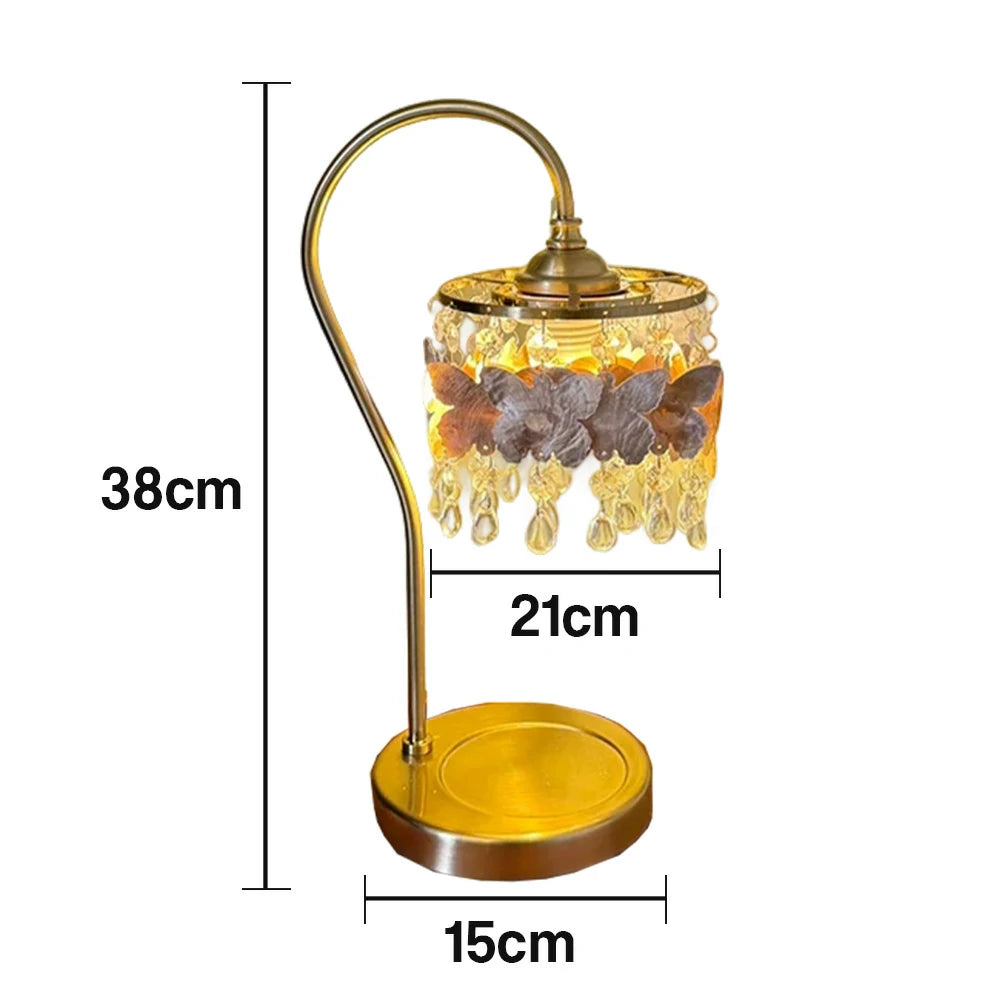 LIVARA Table Lamp, Adjustable Brightness & Color Temperature, Durable Shell Pendant, Soft Glow, Ideal for Study & Bedroom - Gold