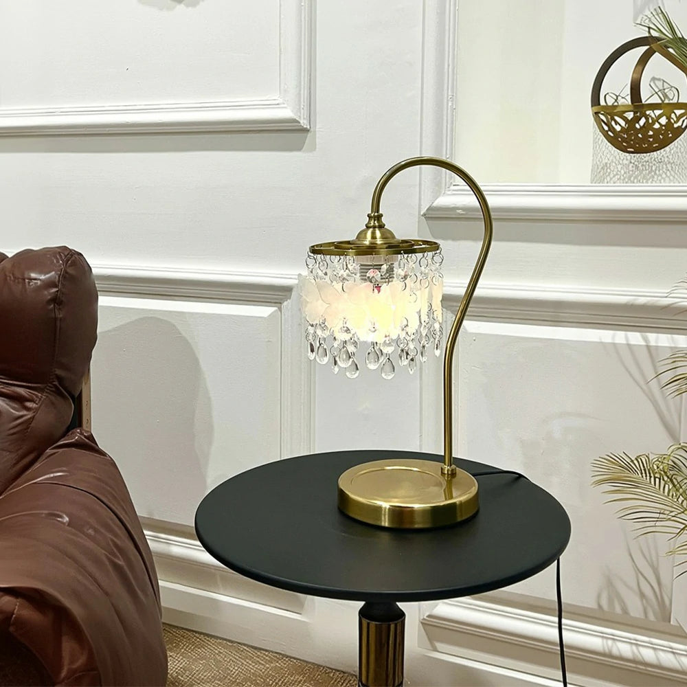 LIVARA Table Lamp, Adjustable Brightness & Color Temperature, Durable Shell Pendant, Soft Glow, Ideal for Study & Bedroom - White