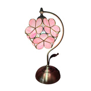 LIVARA Table Lamp, Petal-Shaped, Adjustable Brightness & Color, Handcrafted Metal Base, E27, Ideal for Bedroom & Study - Pink