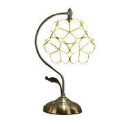 LIVARA Table Lamp, Petal-Shaped, Adjustable Brightness & Color, Handcrafted Metal Base, E27, Ideal for Bedroom & Study - White