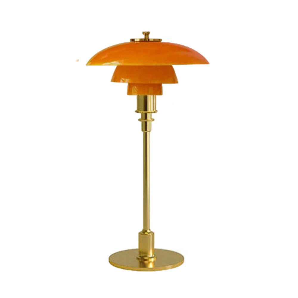 LIVARA Table Lamp Three Colors E14 Glass Lampshade High CRI Energy-efficient Design - Orange