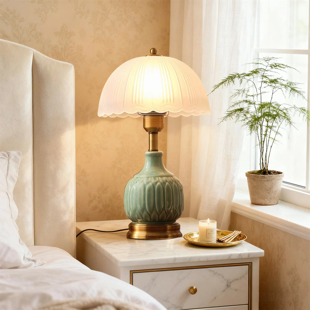 LIVARA Table Lamp Three Color Temperatures E27 Ceramic Glass Energy-efficient High CRI