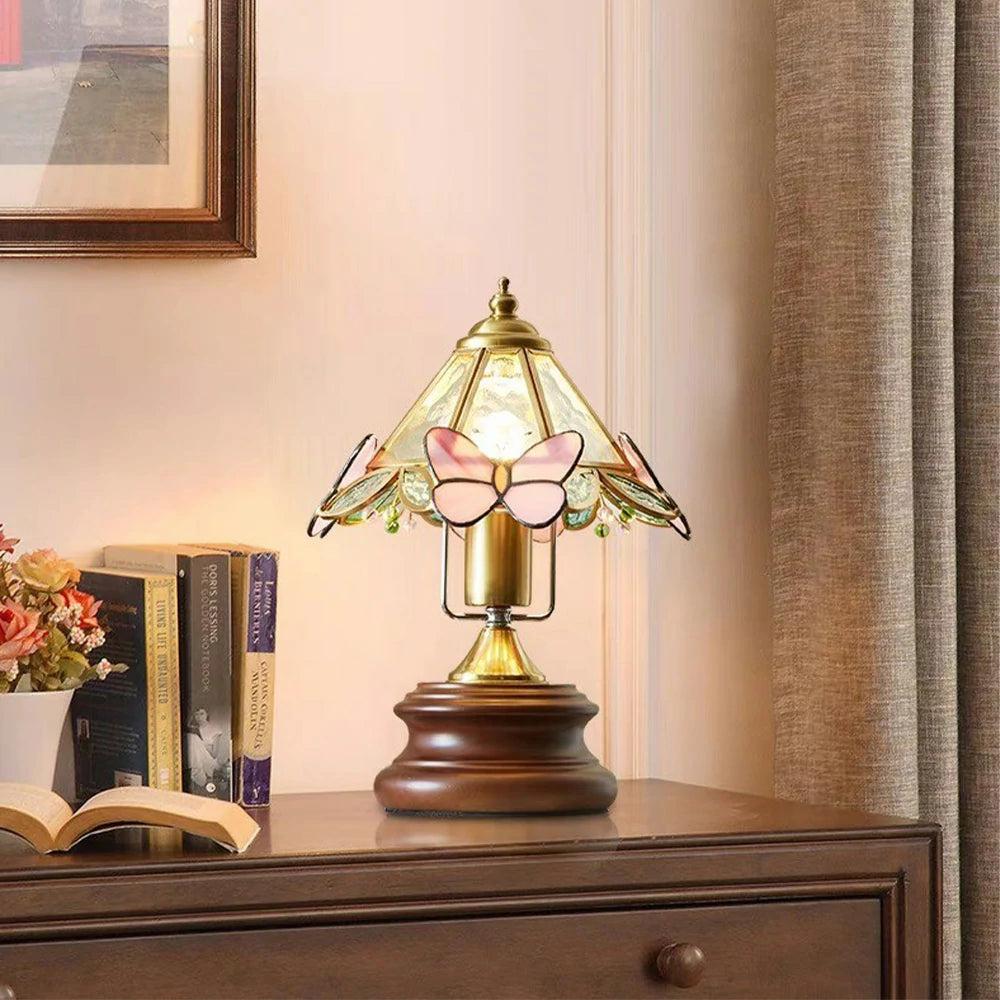 LIVARA Table Lamp Three Color Temperatures E27 Light Source Solid Wood Base High-Temperature Painted Lampshade