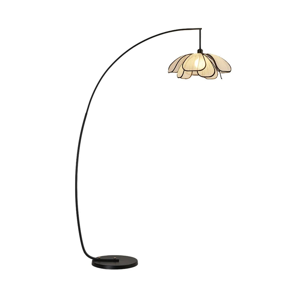 LIVARA Floor Lamp with LED Light, Fabric Shade, Adjustable Three-Color Temperature, Rust-Resistant Iron Base