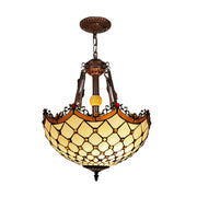 LIVARA Pendant Light with E27 Socket, 40/50cm High-Temperature Colored Glass, Copper & Iron Frame, Handcrafted Design