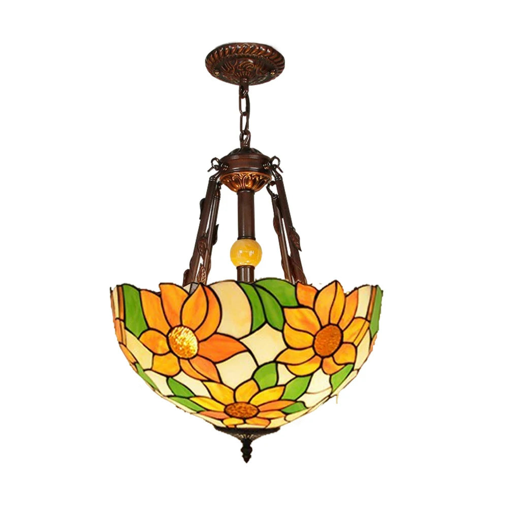 LIVARA Pendant Lamp 40/50cm High-Quality Handcrafted Glass Shade, Rust-Resistant Copper & Iron Frame, E27 Socket