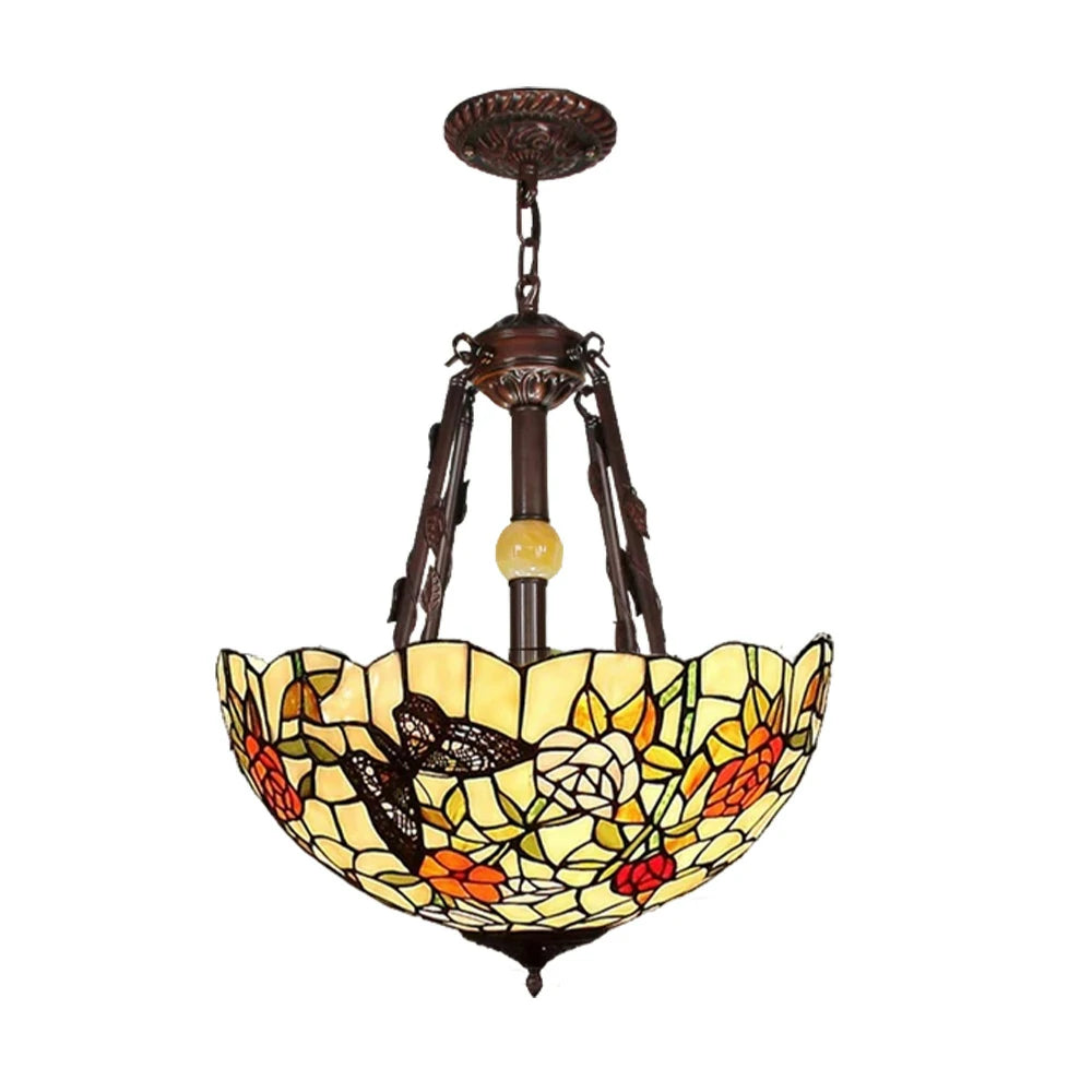 LIVARA Pendant Lamp, Colorful Handcrafted Glass Shade, Durable Copper & Iron Base, E27 Socket